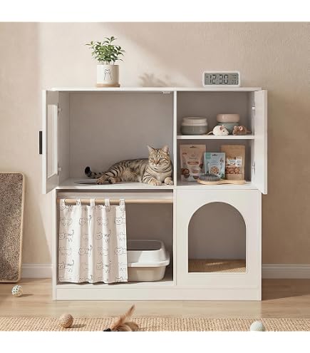 Amazon.co.jp: キャットハウス 猫トイレキャビネット 幅108cm 高さ74cm